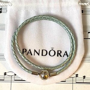 Pandora Moments Double Wrap Leather Bracelet. Brand new in bag.
